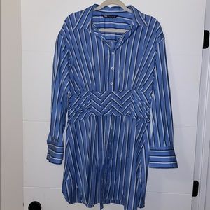 Zara Striped Corset Button Up